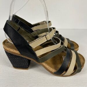 EL NATURALISTA Stylish Black and Tan Women's Sandals 36